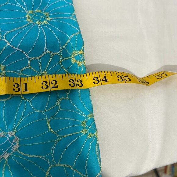 Ruth Women's Strapless Floral Embroidered Dress Size 2 Blue Yellow Bow Accent - Picture 11 of 11